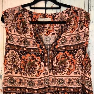 LOFT Floral Sleeveless Blouse Size 16/18